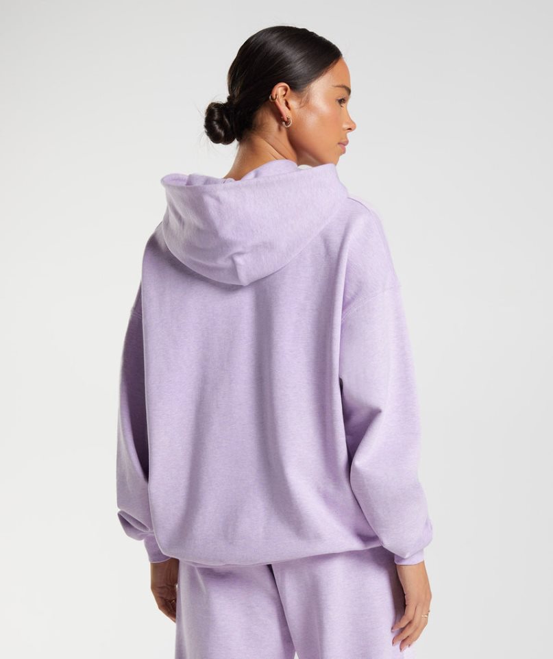 Women's Gymshark Rest Day Sweats Hoodie Lavender | NZ 3KAEYM